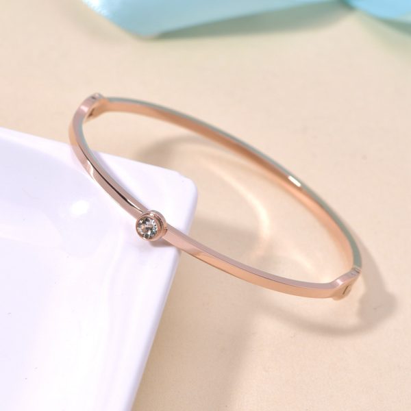 23290413941_1493658876.jpg Stainless Steel Single Stone Bangle 633776515247