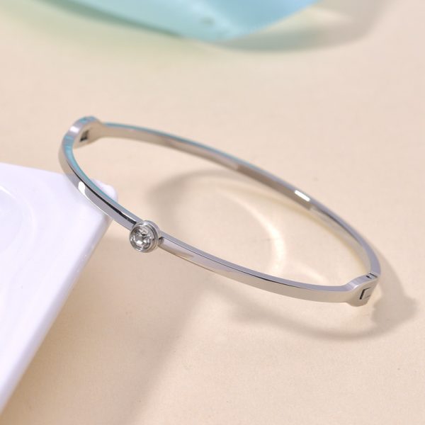 23290434358_1493658876.jpg Stainless Steel Single Stone Bangle 633776515247