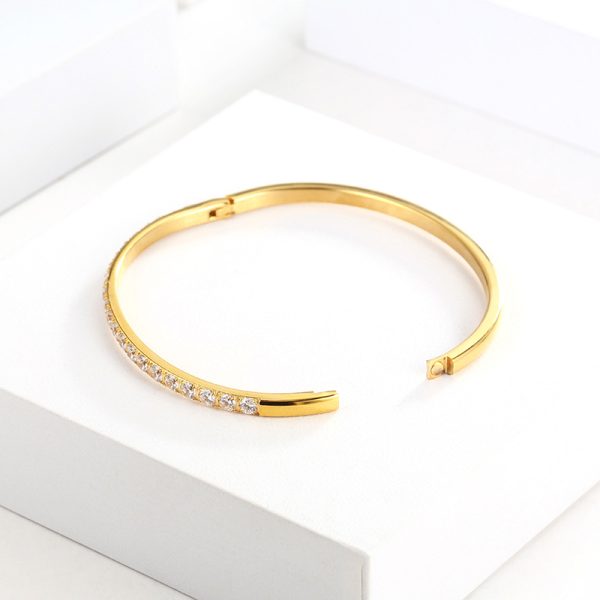 23331540025_1493658876.jpg Stainless Steel Rhinestone Bangle 633893355419