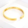 Stainless Steel Matte Three Stone Bangle 633239493571