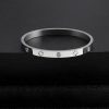 23449614892_1493658876.jpg Stainless Steel Clover Bangle 642220562373