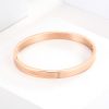 Stainless Steel Matte Three Stone Bangle 633239493571