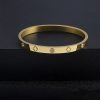 23535622328_1493658876.jpg Stainless Steel Clover Bangle 642220562373