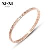 8956648853_1493658876.jpg Stainless Steel Roman Numeral Rhinestone Bangle 570996211420