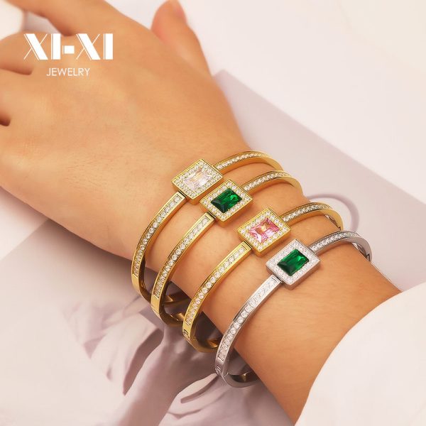 O1CN0103MomR25wjbqiNRT6_3529117591-0-cib.jpg Stainless Steel Zirconia Bangle 761645318478