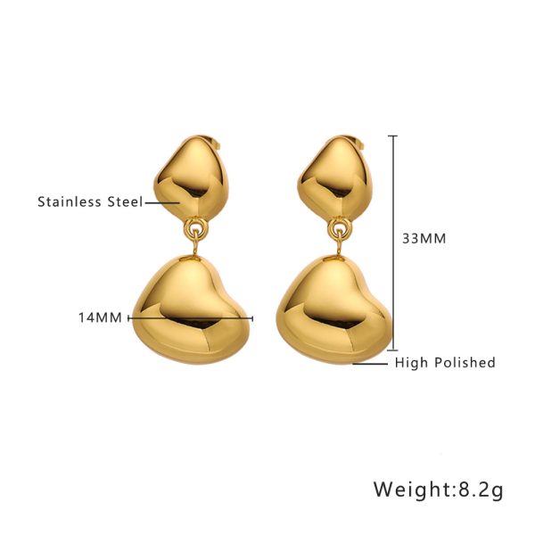 O1CN010Dlbn125wjUwflqDY_3529117591-0-cib.jpg Stainless Steel Teardrop Heart Earrings 804153333579