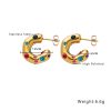 O1CN010LusjV25wjNwkj00C_3529117591-0-cib-3.jpg Stainless Steel Rhinestone Crescent Earrings 724369464612