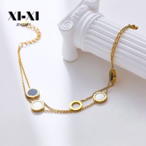 Stainless Steel Coin Layered Bracelet 757233932704