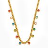 O1CN010Om9Bm25wjYgX28Bg_3529117591-0-cib.jpg Stainless Steel Zirconia Round Necklace 867992389578