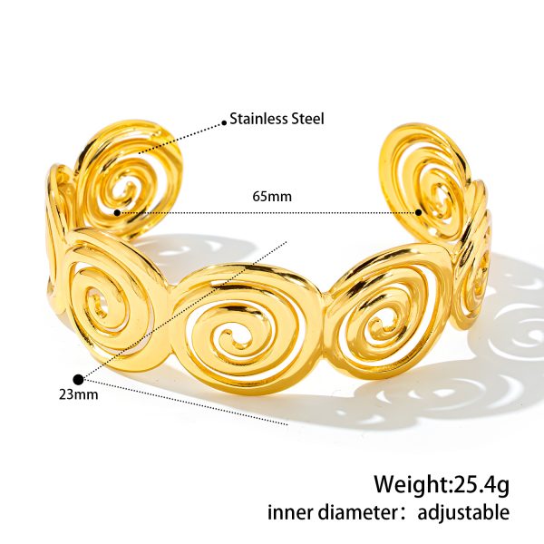 O1CN010YAzNN25wjfp9X30Q_3529117591-0-cib.jpg Stainless Steel Geometric Cuff Bangle 1049157317335