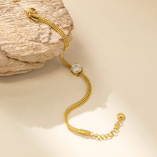 O1CN010ZFztG25wjbBq4Q2T_3529117591-0-cib.jpg Stainless Steel Zirconia Bead Bracelet 939627980709
