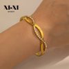 O1CN010dNvIX25wjbnU5tTj_3529117591-0-cib.jpg Stainless Steel Wave Zirconia Bangle 894406663234