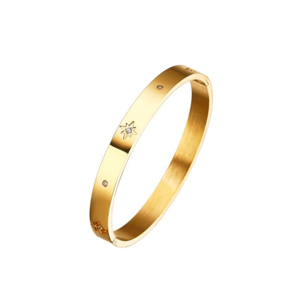 O1CN010jXIu525wjDne1XFO_3529117591-0-cib.jpg Stainless Steel Star Bangle 649659474028