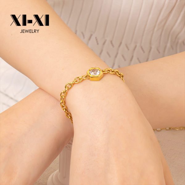 O1CN010qL3oH25wjblE66Zj_3529117591-0-cib.jpg Stainless Steel Single Stone Bracelet 918318376600