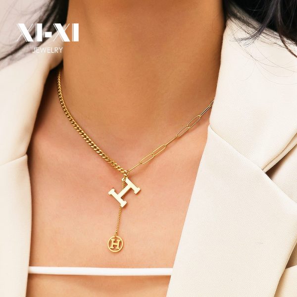 O1CN010yFcOK25wjbq8SRHY_3529117591-0-cib.jpg Stainless Steel Letter H Necklace 814581593457
