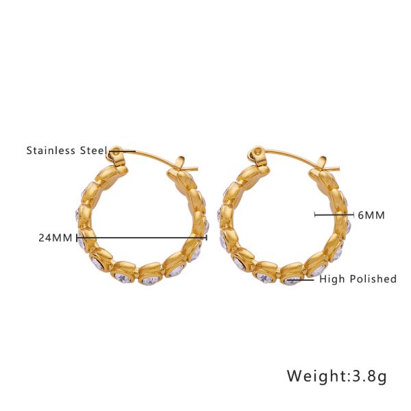 O1CN011CiSNL25wjNyXMnNn_3529117591-0-cib-3.jpg Stainless Steel Rhinestone Crescent Earrings 724369464612