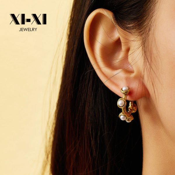O1CN011LT2tY25wjblWsZxS_3529117591-0-cib.jpg Stainless Steel Pearl Chain Earrings 735318253583