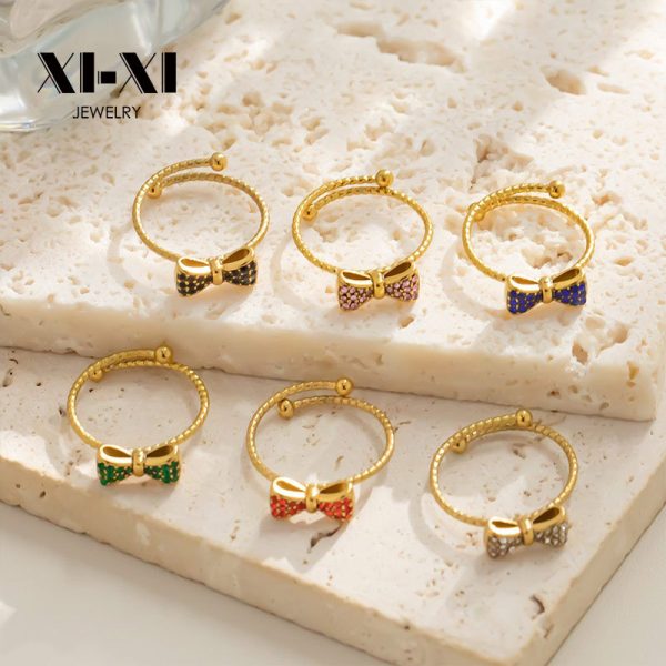 O1CN011LoKHo25wjbrjRF1a_3529117591-0-cib.jpg Stainless Steel Bow Ring 895623860902