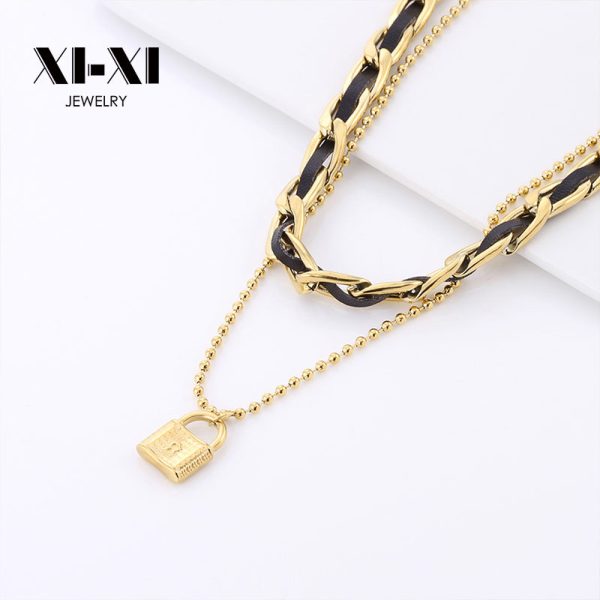 O1CN011OxViH25wjbsrbgDX_3529117591-0-cib.jpg Stainless Steel Lock Pendant Necklace 636078144706