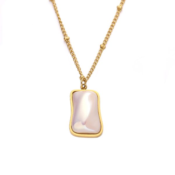 O1CN011ahzNr25wjVCj2GPG_3529117591-0-cib.jpg Stainless Steel Mother of Pearl Necklace 809531176538