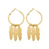O1CN011bYHz625wjSqaae42_3529117591-0-cib.jpg Stainless Steel Leaf Tassel Earrings 770255723979