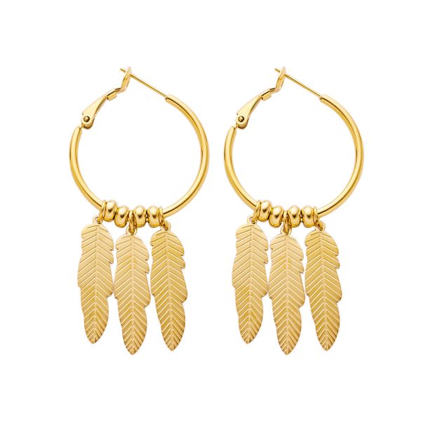O1CN011bYHz625wjSqaae42_3529117591-0-cib.jpg Stainless Steel Leaf Tassel Earrings 770255723979