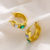 O1CN011kfcg725wjSOZxsuh_3529117591-0-cib.jpg Stainless Steel Curved Zirconia Earrings 764653590602