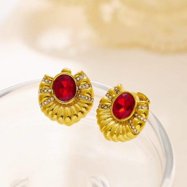 O1CN011udSTq25wjRe2Yges_3529117591-0-cib.jpg Stainless Steel Clover Shell Earrings 756940769071