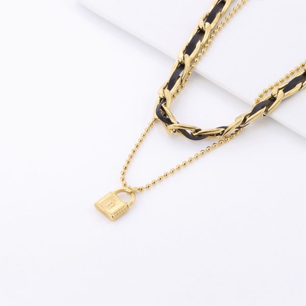 O1CN012HdTeT25wjBrZBcVr_3529117591-0-cib.jpg Stainless Steel Lock Pendant Necklace 636078144706