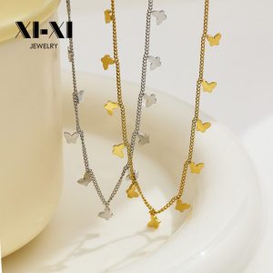 Stainless Steel Butterfly Necklace 815037746391