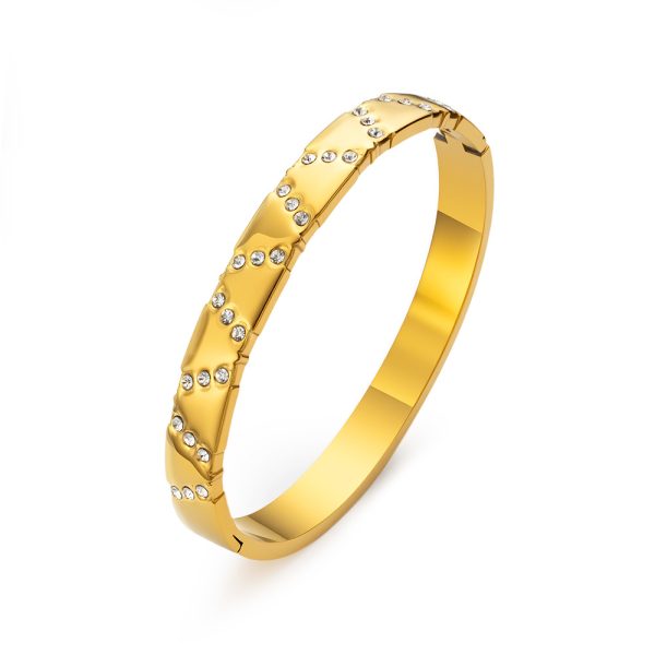 O1CN012aTf4M25wjbzvkyT1_3529117591-0-cib.jpg Stainless Steel Rhinestone Bangle 955992918142