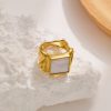 O1CN012xeWug25wjO5eIGip_3529117591-0-cib.jpg Stainless Steel Square Shell Ring 725262863718