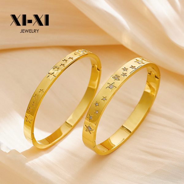 O1CN0139gL7h25wjblDzWln_3529117591-0-cib.jpg Stainless Steel Star Bangle 724613802869