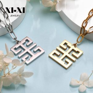 Stainless Steel Irregular Pendant Necklace 900574336327