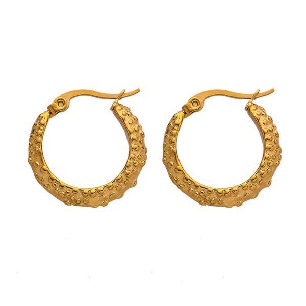 O1CN013UCGFZ25wjV28ePTM_3529117591-0-cib.jpg Stainless Steel Textured Huggie Earrings 806113016766