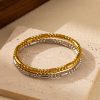 O1CN013ULtha25wjZbcLteI_3529117591-0-cib.jpg Stainless Steel Textured Bead Bangle 894394207110