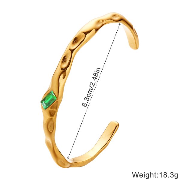 O1CN013yIaoC25wjd34LHht_3529117591-0-cib.jpg Stainless Steel Irregular Open Bangle 982715224614
