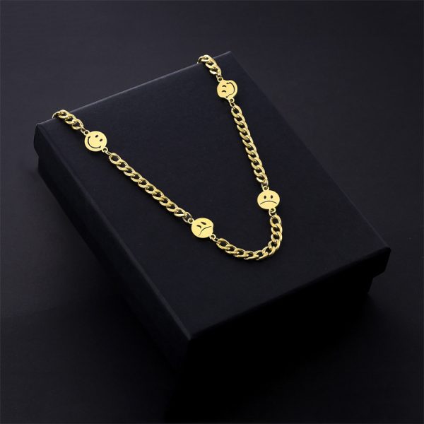 O1CN014BC14O25wjBrz68Px_3529117591-0-cib.jpg Stainless Steel Smile Face Necklace 637058298737