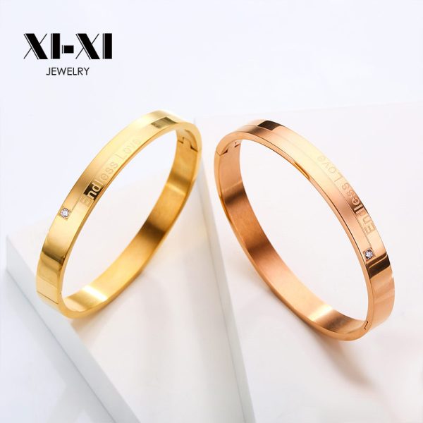O1CN014GDh9f25wjbkGZLSd_3529117591-0-cib.jpg Stainless Steel Letter Bangle 650370001487
