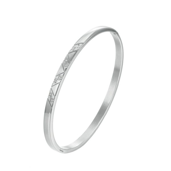 O1CN014GF0Ji25wjDvhqM9j_3529117591-0-cib.jpg Stainless Steel Grid Pattern Bangle 650725303704