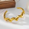 O1CN014VD7Jo25wjZb1sXX4_3529117591-0-cib.jpg Stainless Steel Wave Open Bangle 895480864077