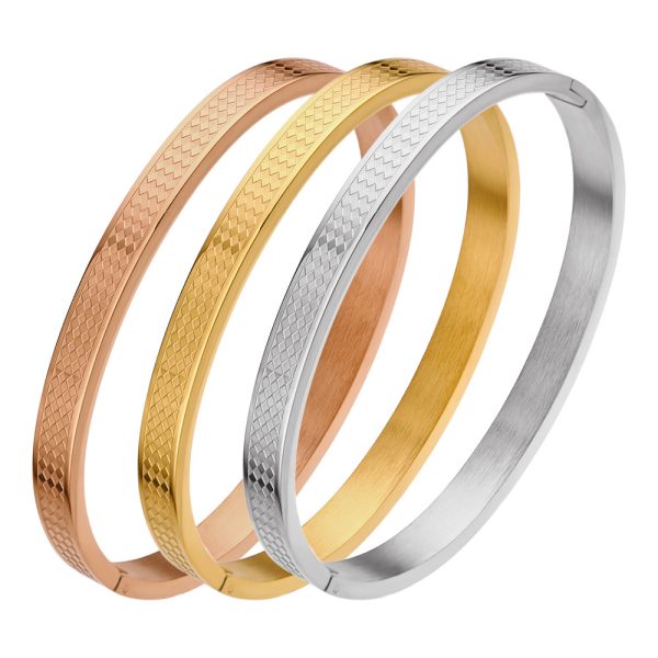 O1CN014jVClZ25wjbmTW35C_3529117591-0-cib.jpg Stainless Steel Textured Bangle 918471854373