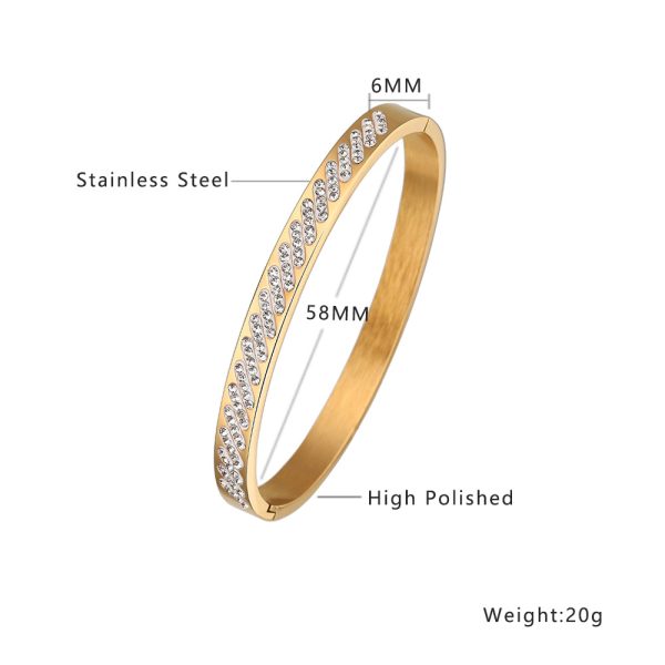 Stainless Steel Pave Bangle 920427128678