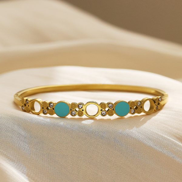 O1CN014wOVvn25wjfsNesj1_3529117591-0-cib.jpg Stainless Steel Enamel Hollow Bangle 1052548804091