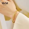 Stainless Steel Bamboo Open Bangle 724780767503