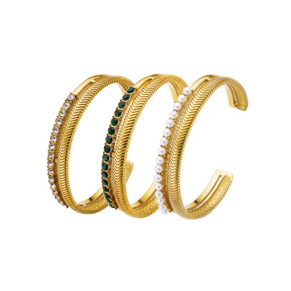 O1CN0159N9yC25wjPly4x1r_3529117591-0-cib.jpg Stainless Steel Pearl Open Bangle 740164298659