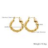 O1CN015SLSIS25wjbrs32Sr_3529117591-0-cib.jpg Stainless Steel Rope Hoop Earrings 770233270668