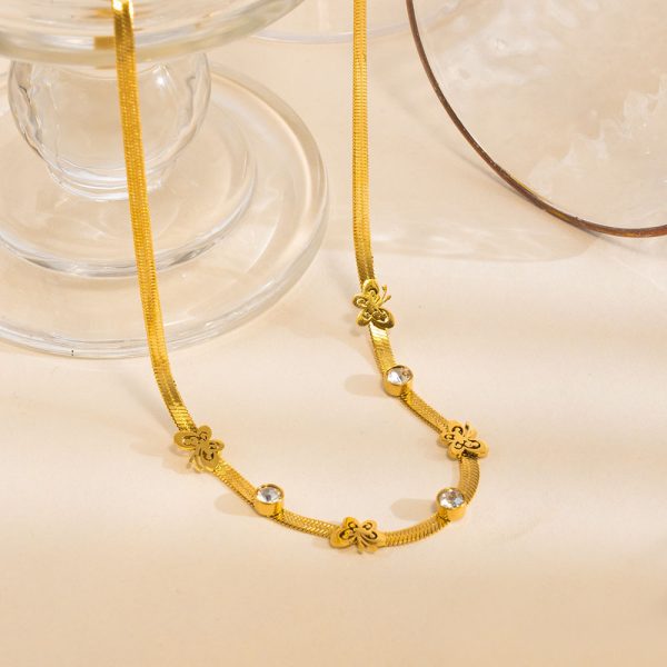 O1CN015dMyT425wjYtO1z3G_3529117591-0-cib.jpg Stainless Steel Rhinestone Butterfly Necklace 873480483239