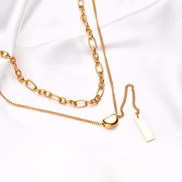 O1CN015dWwMK25wjbuFMfsZ_3529117591-0-cib.jpg Stainless Steel Lucky Bean Necklace 636404621056