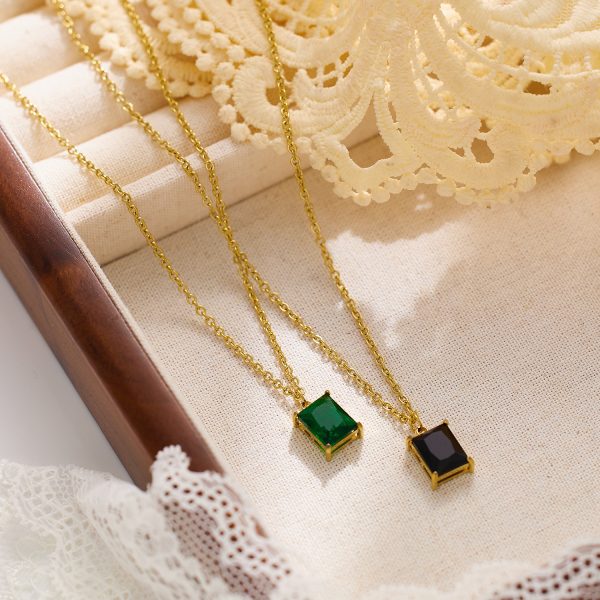 O1CN015shabJ25wjROzPfgs_3529117591-0-cib.jpg Stainless Steel Zirconia Double Layer Necklace 754852880311